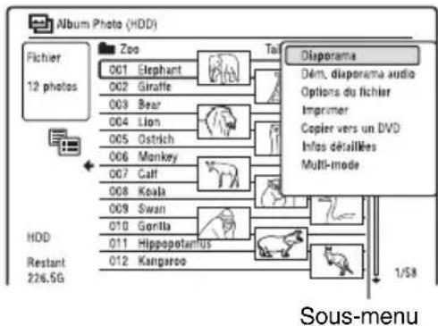 SONY RDRHXD1090 - Utilisation de la liste « Album Photo » - 4