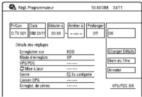 SONY RDRHXD1090 - Sélectionnez la ligne « Nouvelle Programmation», puis appuyez sur ENTER. - 1