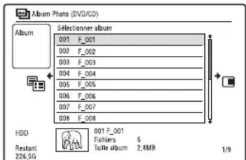 SONY RDRHXD1090 - Copie de fichiers d'image JPEG sur le disque dur (DISC/ USB  HDD) - 1