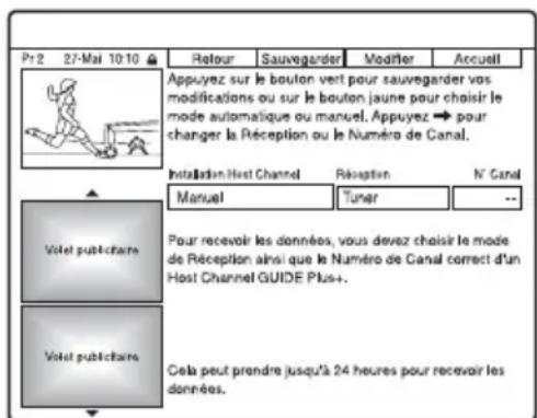 SONY RDRHXD1090 - Changement manuel de la chaîne partenaire GUIDE Plus+ (Installation) - 1