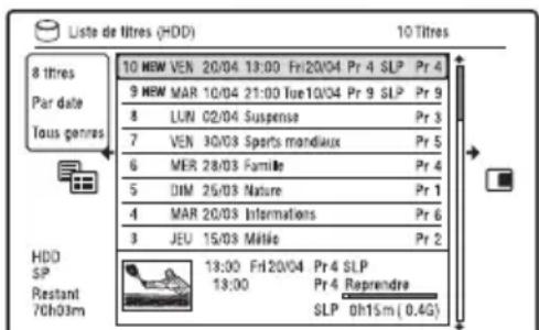 SONY RDRHXD1090 - Pour passer à la liste 8 titres - 1