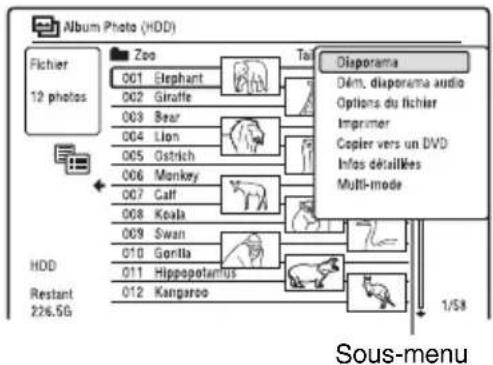 SONY RDRHXD890 - Utilisation de la liste « Album Photo » - 4