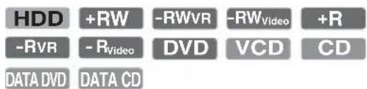 HDD +RW -RWVR -RWVideo +R -RVR - RVideo DVD VCD CD DATA DVD DATA CD