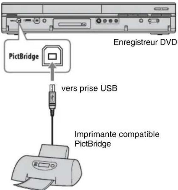 Enregistreur DVD PictBridge vers prise USB Imprimante compatible PictBridge