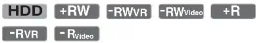 HDD +RW -RWVR -RWVideo +R -RVR -RVideo