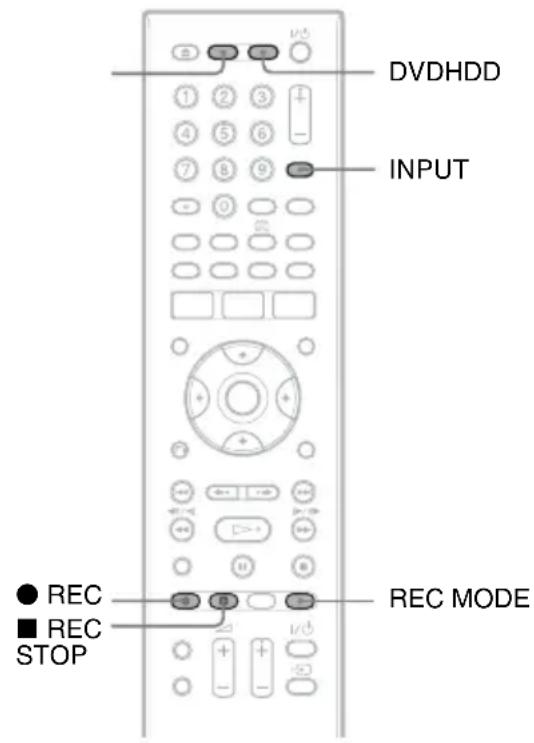 SONY RDRHXD970 - Enregistrement depuis un appareil externe - 2