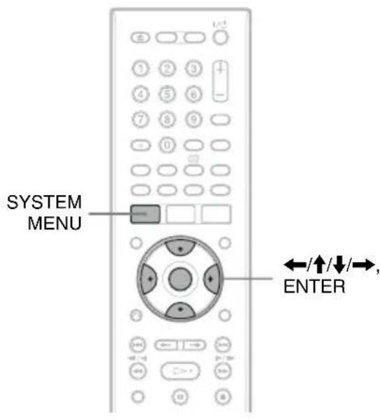 SYSTEM MENU ENTER