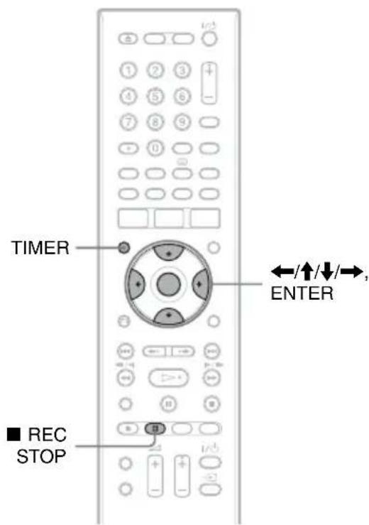 TIMER ENTER ■ REC STOP