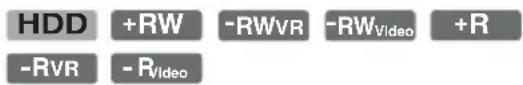 HDD +RW -RWVR -RWVideo +R -RVR -RVideo