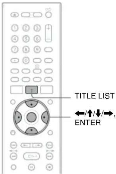 TITLE LIST ←/↑/↓/→, ENTER
