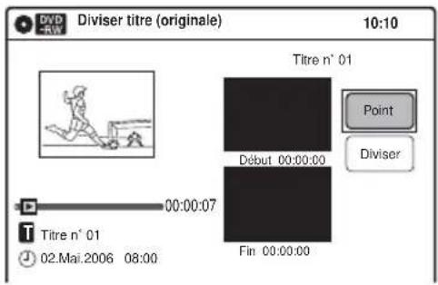 DVd RW Diviser titre (originale) 10:10 Titre n° 01 Debut 00:00:00 Fin 00:00:00 Point Diviser Titre n° 01 02.Mai.2006 08:00