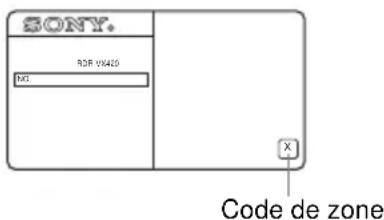 SONY. ROR WORKD NO Code de zone