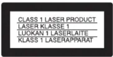 CLASS 1 LASER PRODUCT LASER KLASSE 1 LUOKAN 1 LASERLAITE KLASS 1 LASERAPPARAT