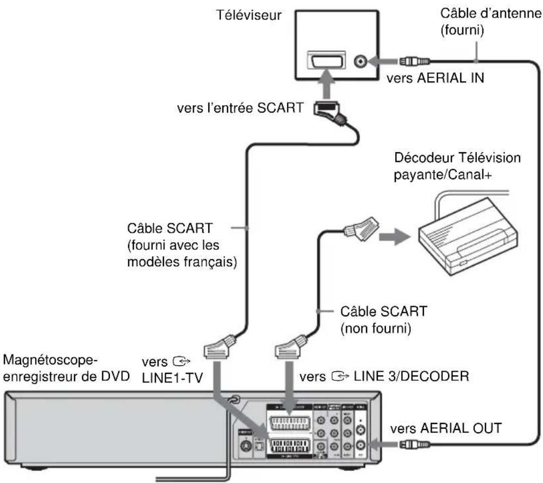 SONY RDRVX420 - Raccordement d'un décodeur Télévision payante/Canal+ - 1