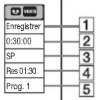 SONY RDRVX420 - Appuyez sur DISPLAY pendant l'enregistrement. - 1