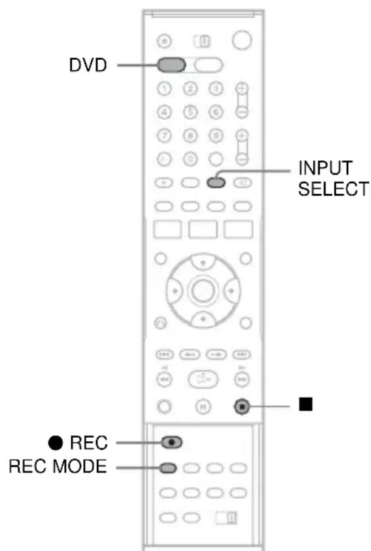 SONY RDRVX420 - Enregistrement à partir d'un appareil sans programmateur raccordé à l'enregistreur - 1