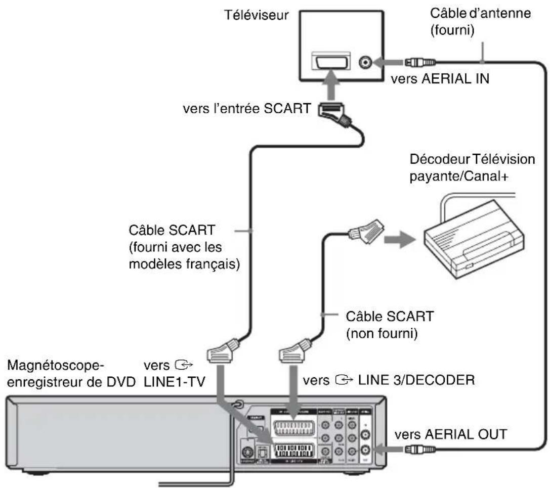 SONY RDRVX450 - Raccordement d'un décodeur Télévision payante/Canal+ - 1