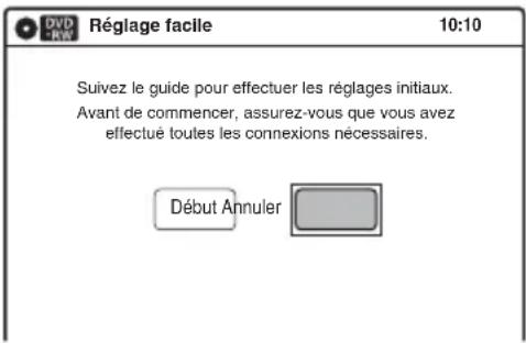 SONY RDRVX450 - Réglage facile (Réinitialisation de l'enregistreur) - 1