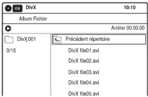 SONY RDRVX450 - Sélectionnez un album, puis appuyez sur ENTER. - 1