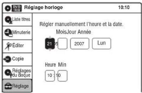 SONY RDRVX450 - Heure Actuelle - 1