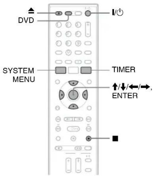 SONY RDRVX450 - Réglage manuel du programmateur (Standard) - 1