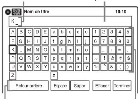 SONY RDRVX450 - Modification du nom d'un titre - 2