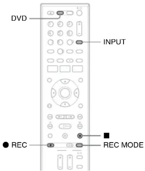 SONY RDRVX450 - Enregistrement à partir d'un appareil sans programmateur raccordé à l'enregistreur - 1