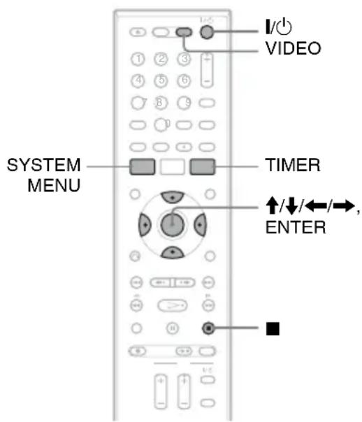 SONY RDRVX450 - Réglage manuel du programmateur (Standard) - 1