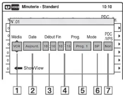 SONY RDRVX450 - Réglage manuel du programmateur (Standard) - 3