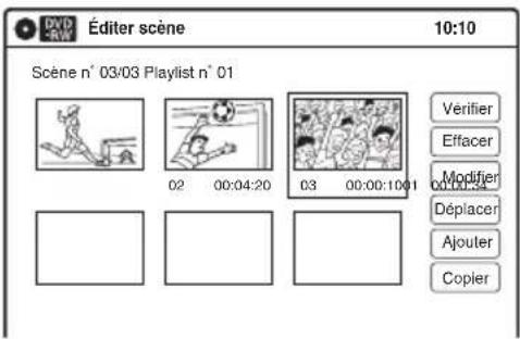 SONY RDRVX450 - Sélectionnez un nouvel emplacement à l'aide de ←/→, puis appuyez sur ENTER. - 1