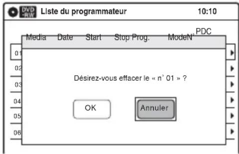 SONY RDRVX450 - Sélectionnez une des options, puis appuyez sur ENTER. - 2