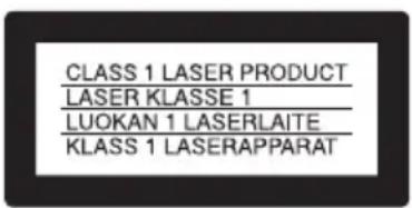 CLASS 1 LASER PRODUCT LASER KLASSE 1 LUOKAN 1 LASERLAITE KLASS 1 LASERAPPARAT