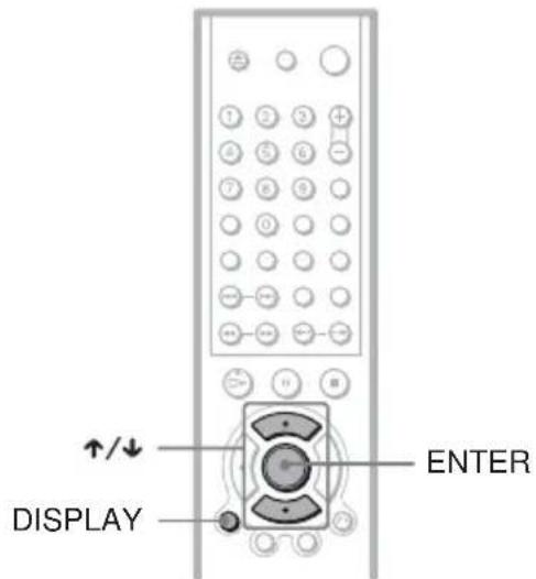 ↑/↓ DISPLAY ENTER