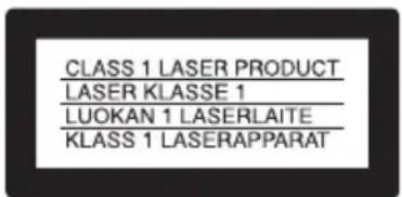 CLASS 1 LASER PRODUCT LASER KLASSE 1 LUOKAN 1 LASERLAITE KLASS 1 LASERAPPARAT