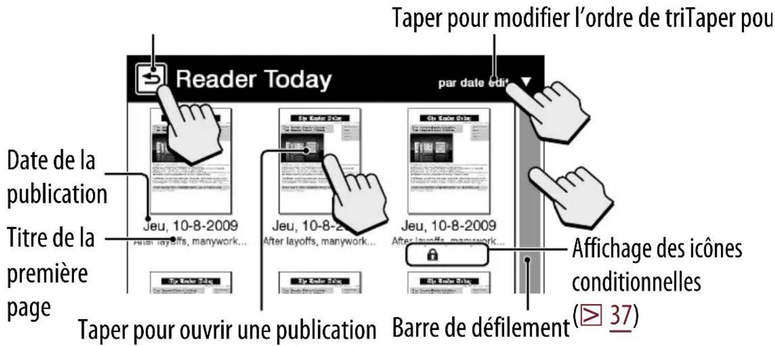 Reader Today par date edit Date de la publication Titre de la première page Jeu, 10-8-2009 Jeu, 10-8-2009 After layoffs, manywork... Jeu, 10-8-2009 After layoffs, manywork... Affichage des icônes conditionnelles (⩾ 37) Barre de défilement