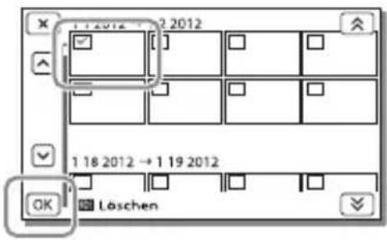 SONY HDRGW66E - Löschen von Filmen und Fotos - 2