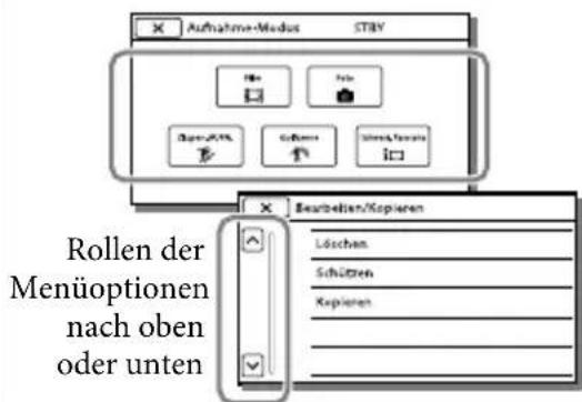 SONY HDRGW66E - Verwenden der Menüs - 3