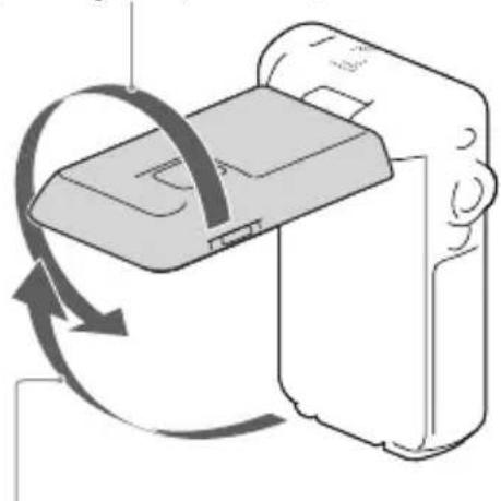 SONY HDRGW66E - Per regolare l'angolazione del pannello LCD - 1