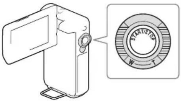SONY HDRGW66E - Utilizzare la leva dello zoom motorizzato per spostare il riquadro di selezione visualizzato sullo schermo LCD, quindi premere il tasto START/STOP. - 1