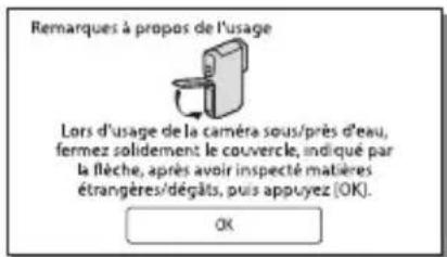 SONY HDRGW66E - À propos du message affiché sur l'écran - 1