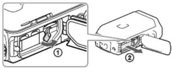 SONY HDRGW66E - Per rimuovere la batteria - 1