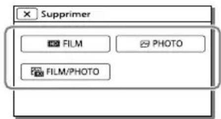SONY HDRGW66E - Suppression de films ou de photos - 1
