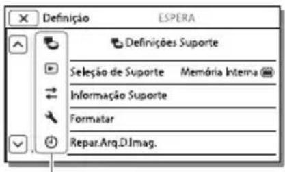 SONY HDRGW66E - Para encontrar rapidamente uma opção de menu - 1