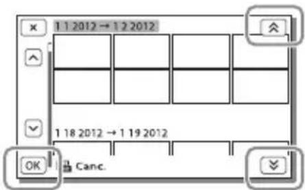 SONY HDRGW66E - Per cancellare contemporaneamente tutti i filmati o tutte le foto della data selezionata - 1