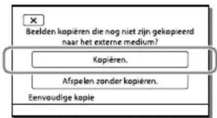 SONY HDRPJ420E - Selecteer [Kopiëren.] op het camcorderscherm. - 1