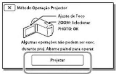 SONY HDRPJ420E - Utilização do projetor incorporado (Modelos com um projetor) - 3