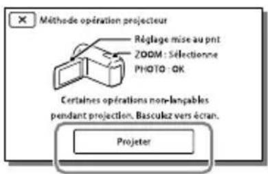 SONY HDRPJ420E - Utilisation du projecteur intégré (Modèles avec un projecteur) - 3