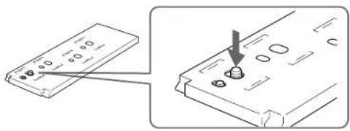 SONY CCDTR760E - Posição da placa de parafuso de montagem no adaptador - 2