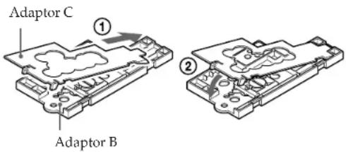 SONY CCDTR760E - Position of the mounting screw plate on the adaptor - 4