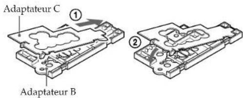 SONY CCDTR760E - Position de la plaque de montage sur l'adaptateur - 3